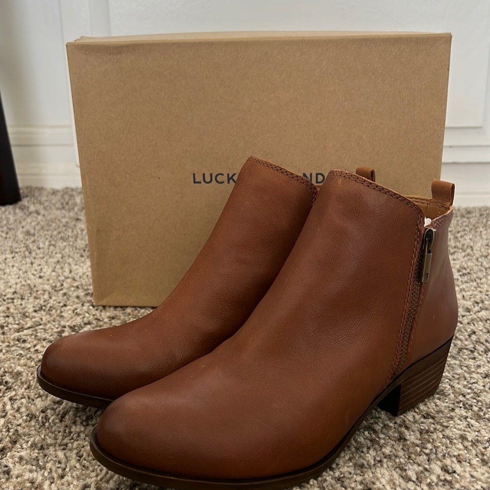 Lucky Brand booties. Brand new in Box.